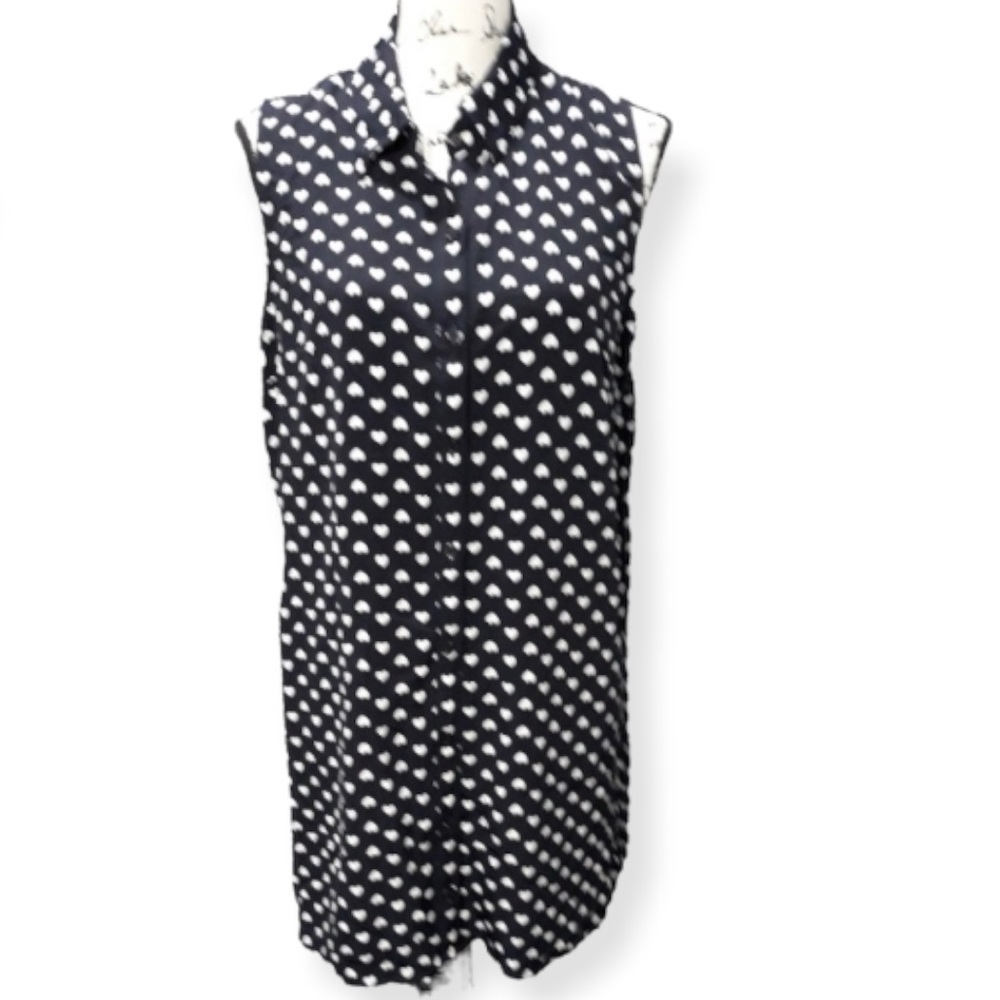 🖤Forever 21 Heart print sleeveless dress